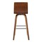 Armen Living Vienna 30" Swivel Bar Stool in Walnut Wood Finish with Brown Faux Leather LCVIBABRWA30 - alternate 7